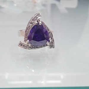 Certified 4 Natural Carat Sapphire Ring, Blue Sapphire Ring, Promise Ring, Blue Diamond Ring, 925 Sterling Silver Ring, Solid Silver Ring