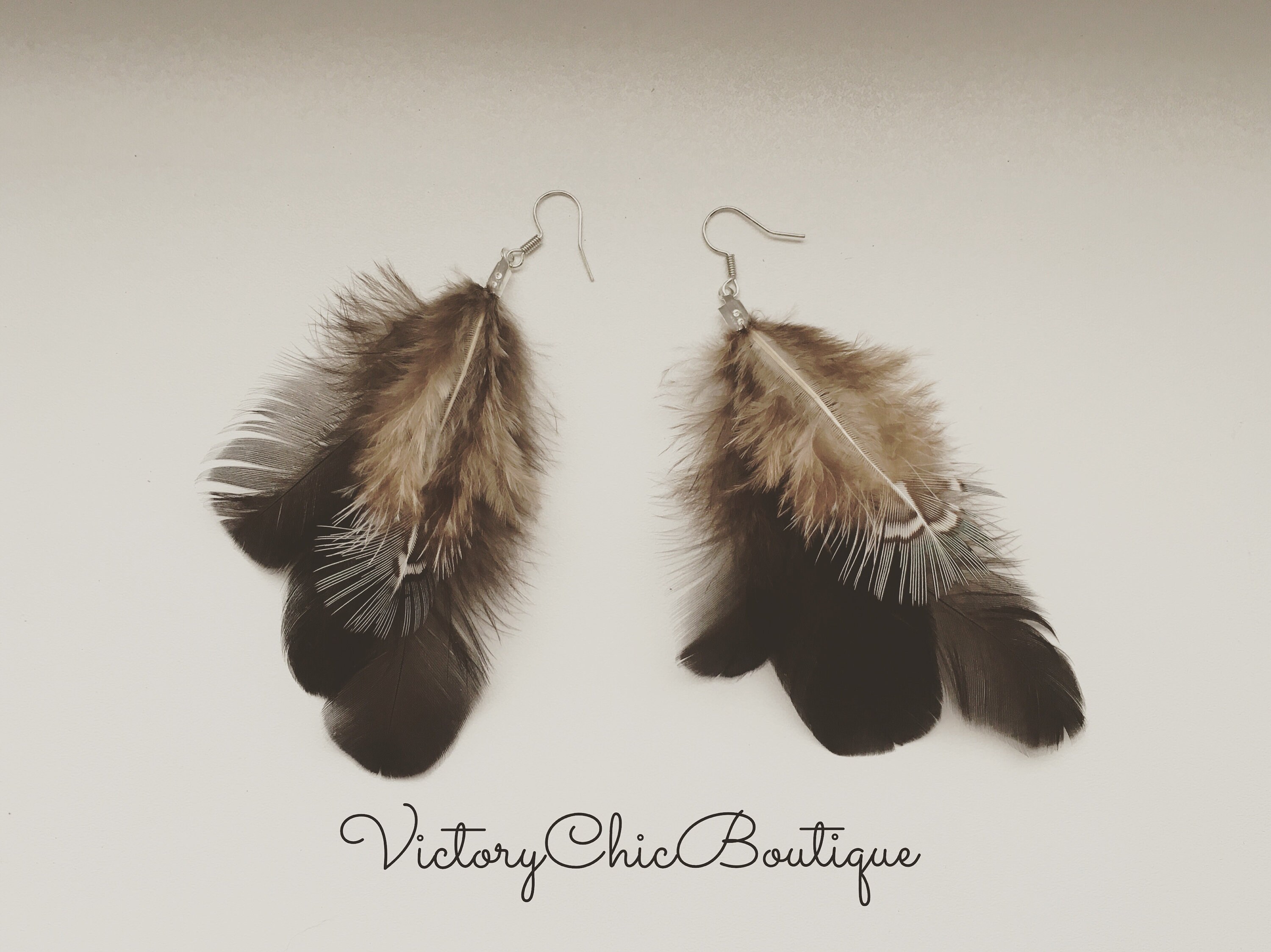 Black Feather Earrings Feather Earrings Long Feather Earring Etsy