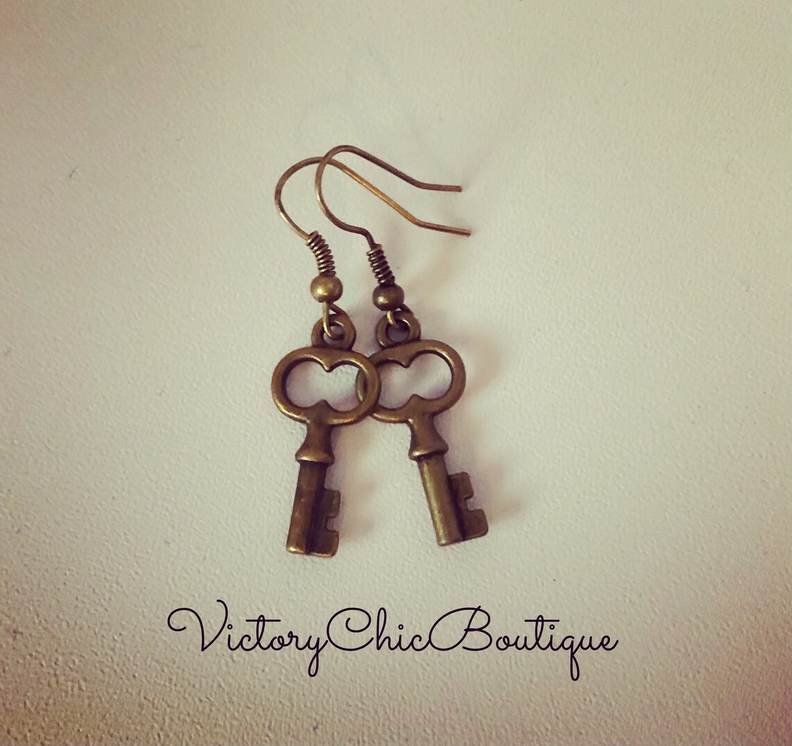 Key Earrings Minimal Earrings Earrings for Men Bronze Earrings Etsy UK
