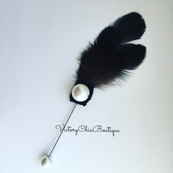 Feather Lapel Pin Etsy