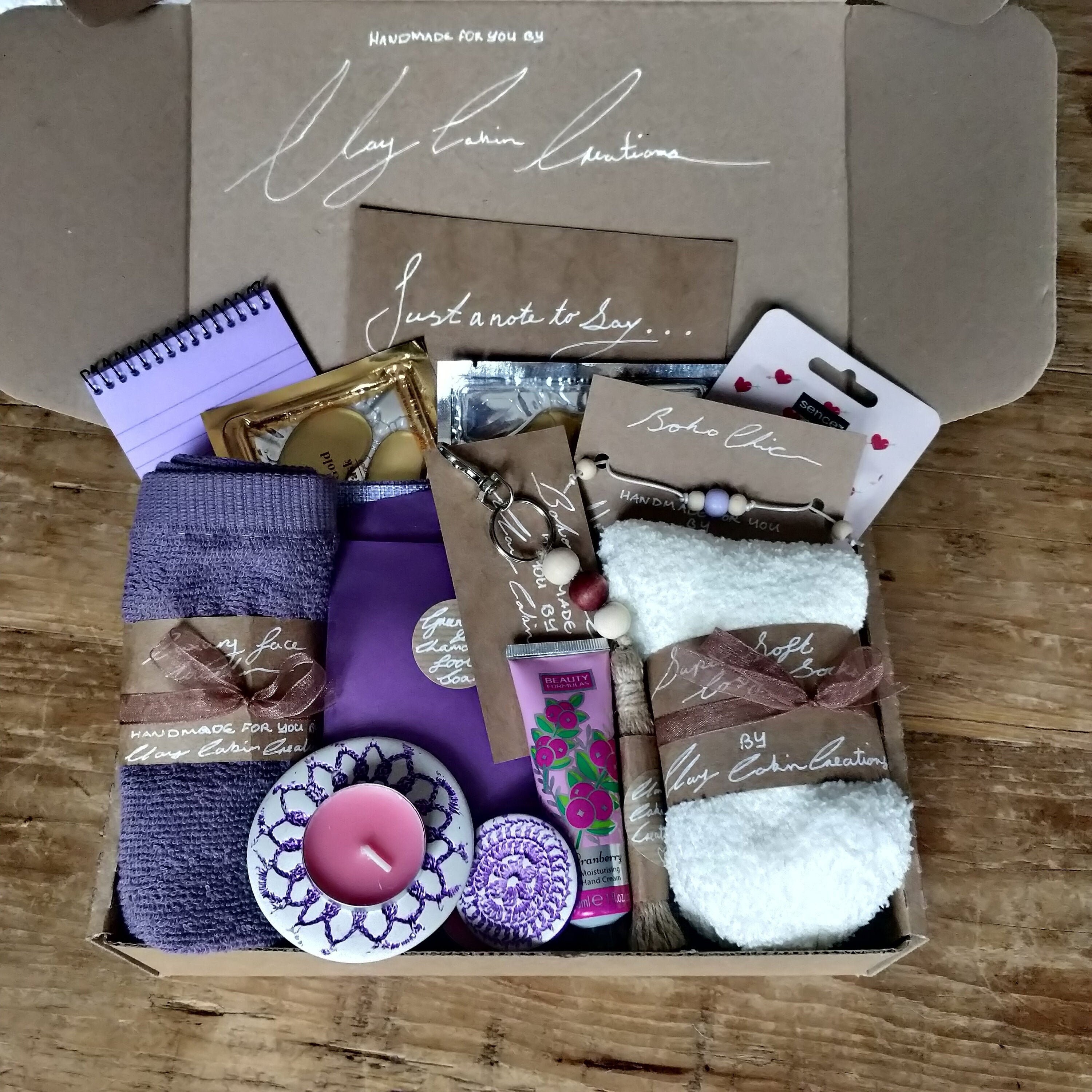 Luxury Personalised Spa Pamper Hamper Gift Box For Her/Purple Etsy