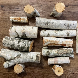 White Birch Logs, Assorted Size Diameters and Lengths, Seconds