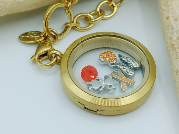 Vintage Origami Owl Charm Locket Necklace With Charms - Etsy Ireland