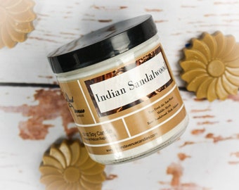 Indian Sandalwood Candle// Earthy Scented  | Homemade Candles | Soy Candle | Large Candle | Highly Scented Soy Candles | Small Candle