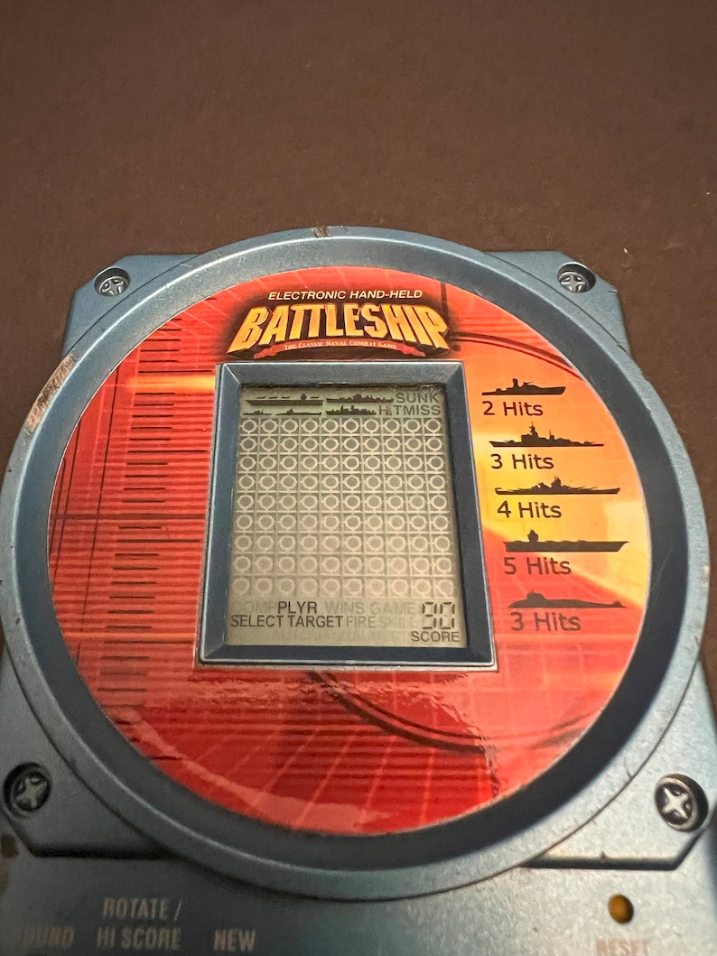 Electronic Hand Held Battleship Travel Game 2002 Vintage Retro Handheld