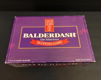 Vintage Balderdash Board Game, Hilarious Bluffing, 1984 Complete