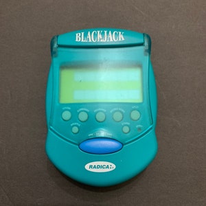 Radica Fliptop Blackjack Vintage Retro 2001 Electronic Handheld Gambling BJ Flip Top Hand Held 21 Casino