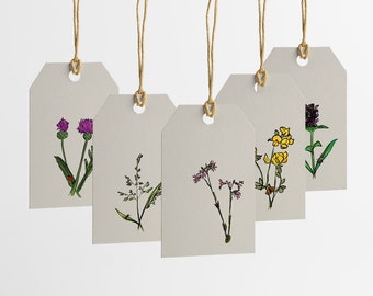 Wild Flowers of Weardale Gift Tag (Pack of 5)