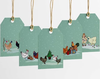 Christmas Chicken Gift Tag (Pack of 5)