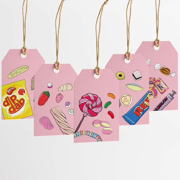 Retro Sweets Gift Tag (Pack of 5)