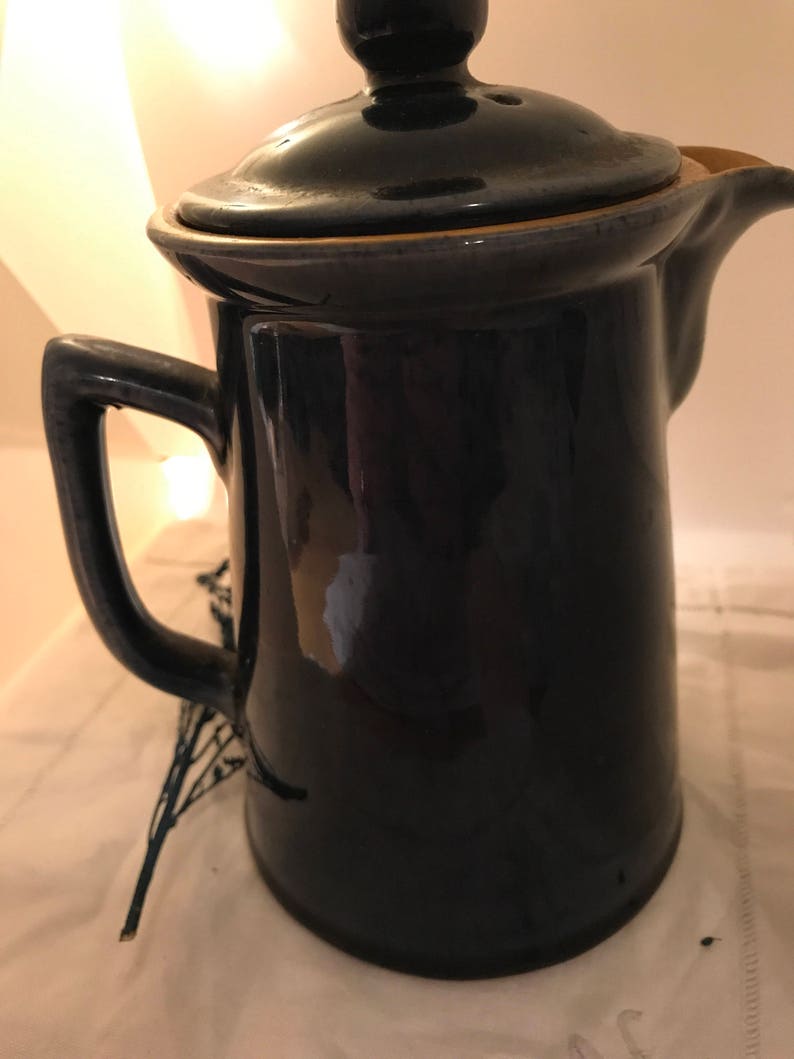 Vintage Bourne Denby Coffee Pot 1950s Blue Denby Coffee Poto Etsy