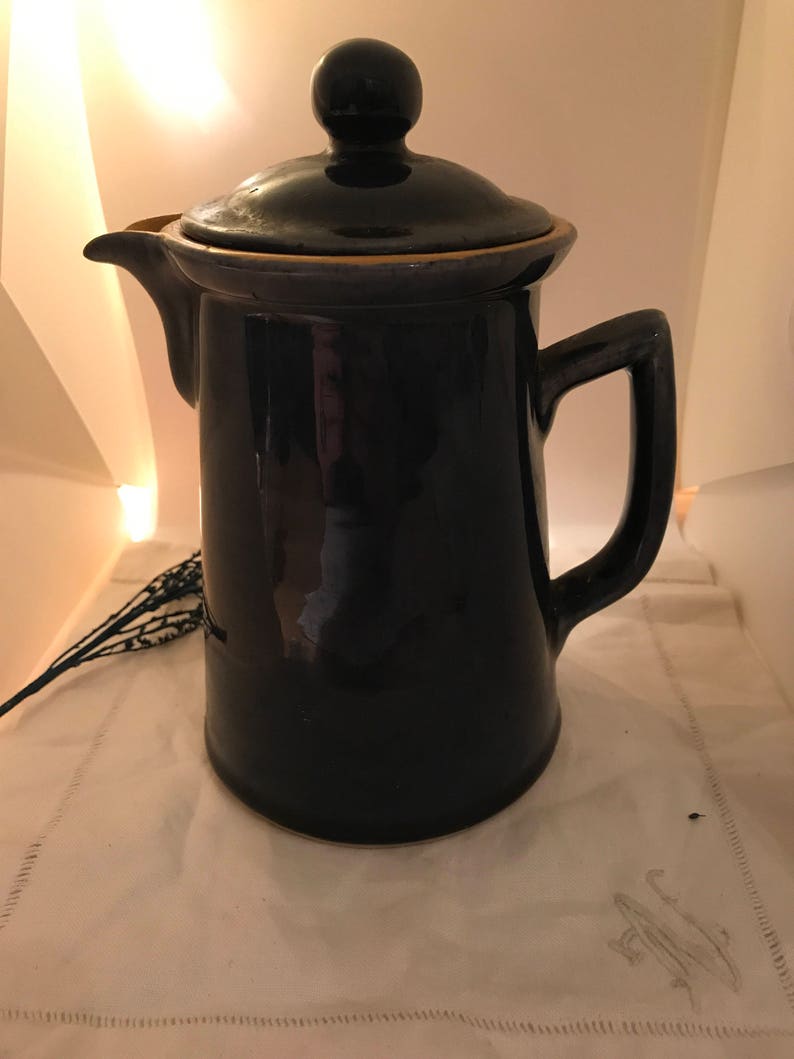 Vintage Bourne Denby Coffee Pot 1950s Blue Denby Coffee Poto Etsy