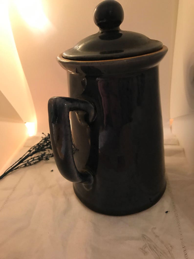 Vintage Bourne Denby Coffee Pot 1950s Blue Denby Coffee Poto Etsy