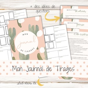 Mon journal de Tirages - Tarot / Oracle / + de 100 Questions classées par thème  /PDF A4 à imprimer/ 8 Modèles de tirages / Pour débutants