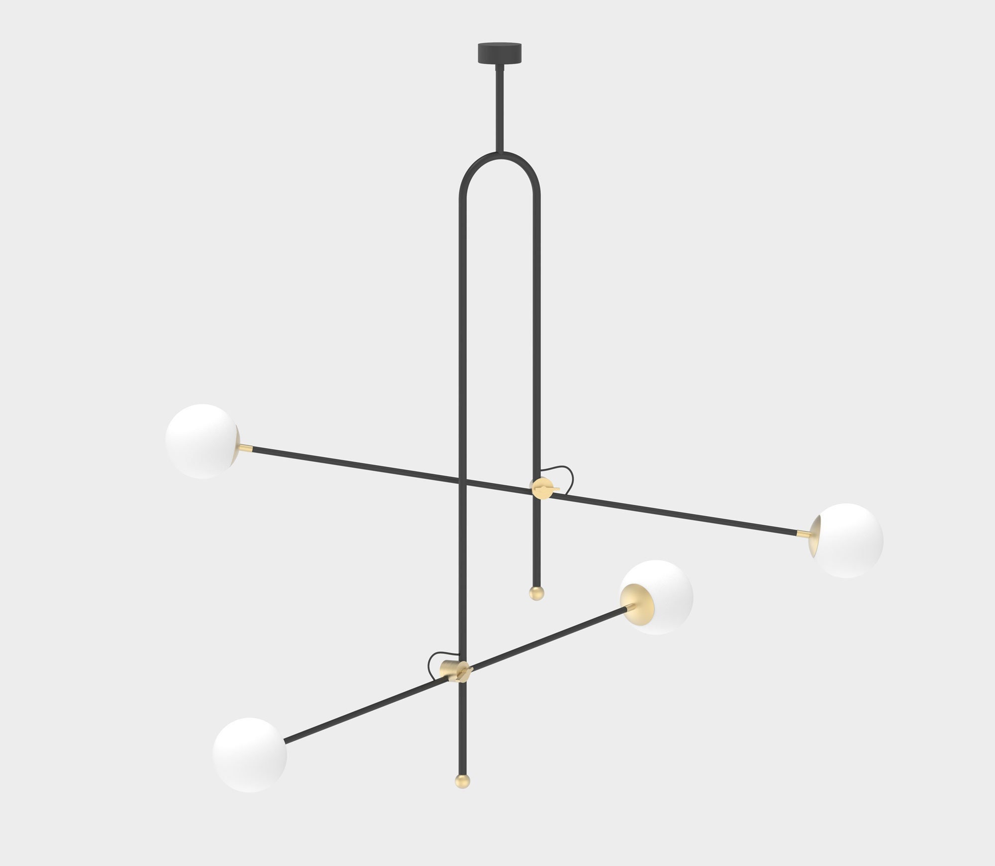 xyz Chandelier Unique Pendentif Lampe Minimaliste en Or Lampe Scandinavian Lamp Design Suspendue Mod