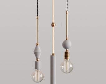 Set di 3 gioielli e perline Lampada a sospensione Lampada a sospensione unica nera Lampada da soffitto Lampada scandinava Lampadario moderno luce contemporanea