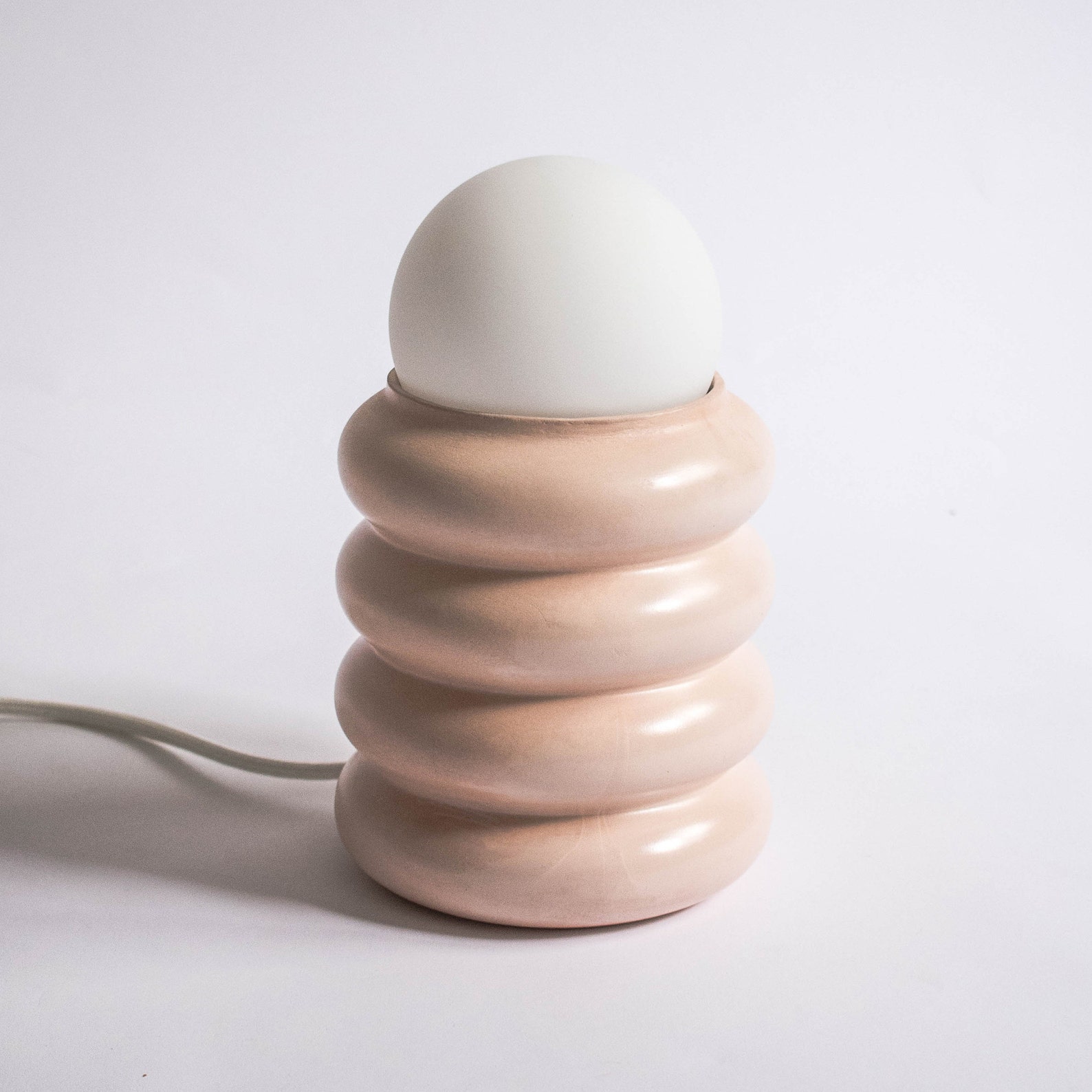 Wiggly Ceramic Table Lamp Contemporary Lamp Unique Light Stone | Etsy