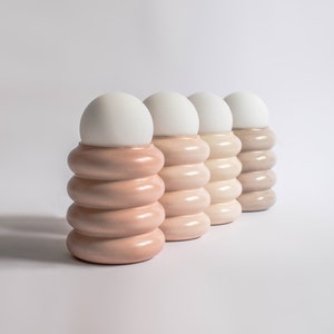 Wiggly Ceramic Table Lamp Contemporary lamp Unique light stone fixture Gift Desk lamp Collectible Design Art clay design