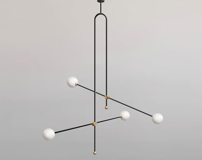 XYZ Chandelier Unique Pendant Lamp Minimalist Lamp Gold pendant lamp Scandinavian Lamp Design hanging lamp Modern Chandelier black lamp