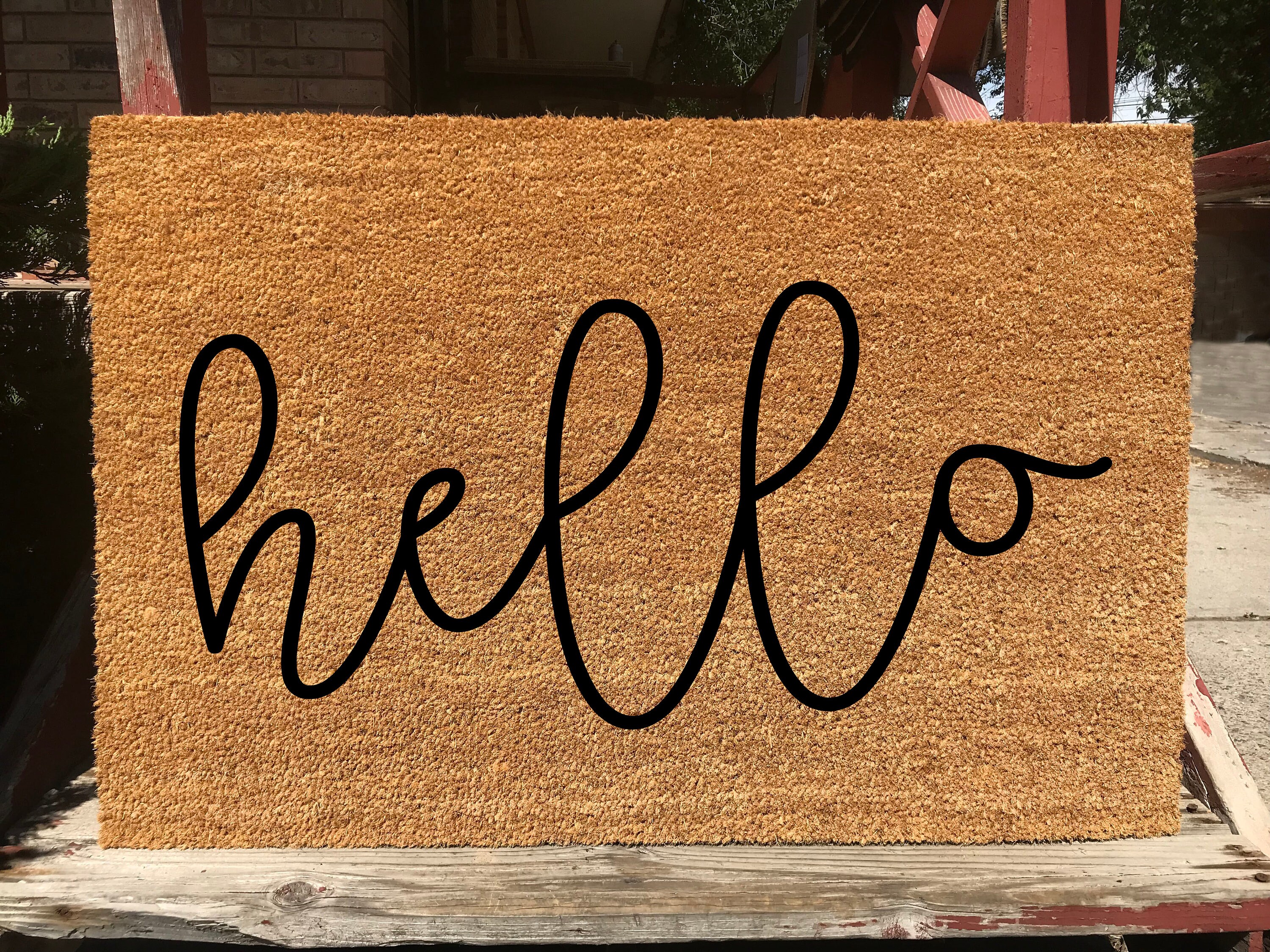 Z Hello Cute Welcome Door Mat Unique Doormat Outdoor Mat Funny Doormat Rug Hello Doormat Mat Painted Cute Housewarming Gifts