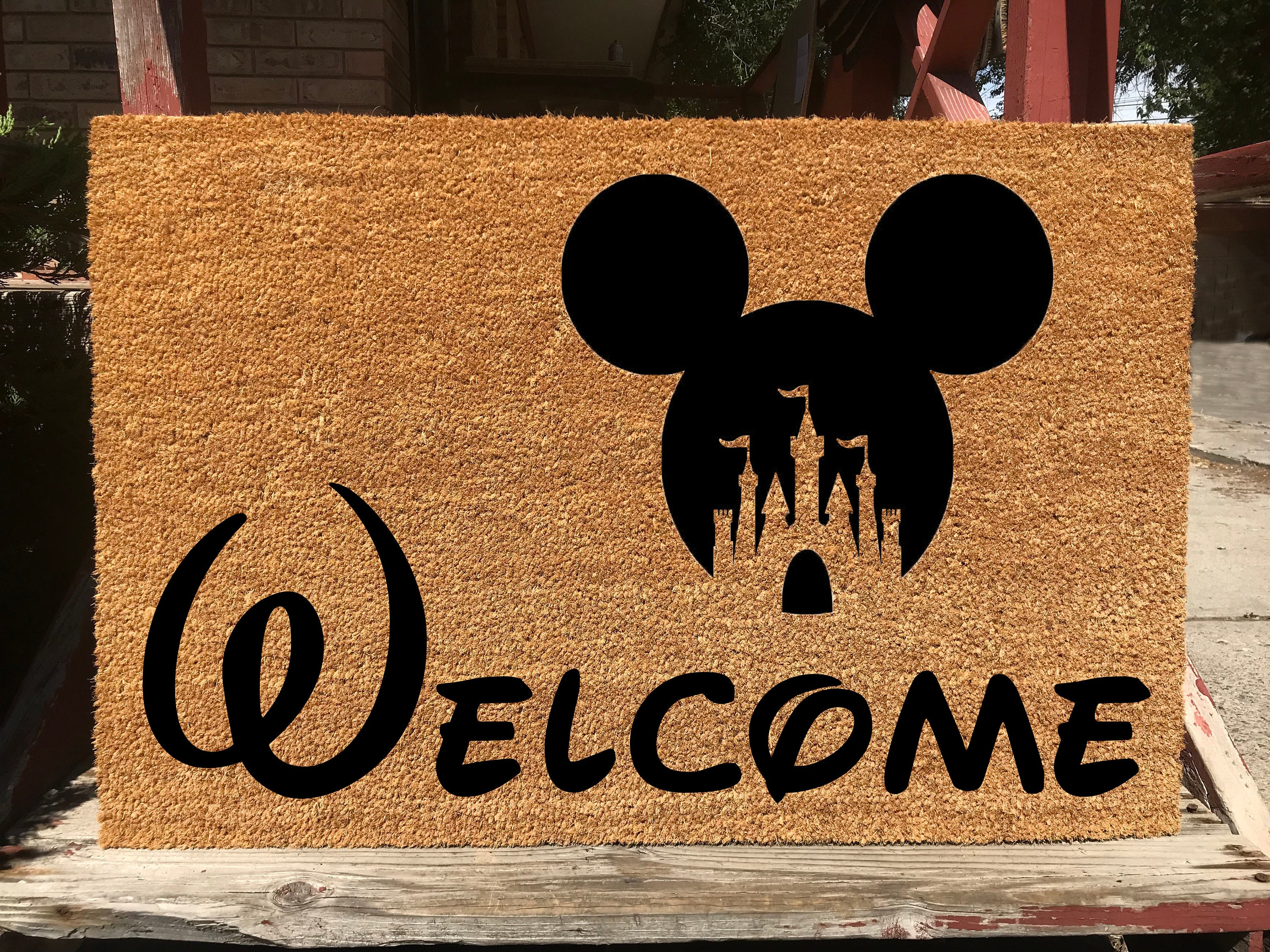 Disney Welcome Door Mat Mickey Mouse Magic Kingdom Hybrid Unique Doormat Outdoor Mat Funny Doormat Rug Cute Housewarming Gifts