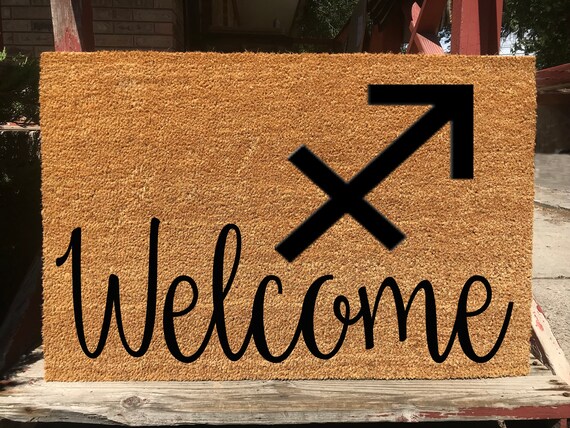 Zodiac Signs Sagittarius Home Sweet Home Welcome Door Mat Unique Funny Doormat Hello Doormat Outdoor Mat Run Cute Housewarming Gifts