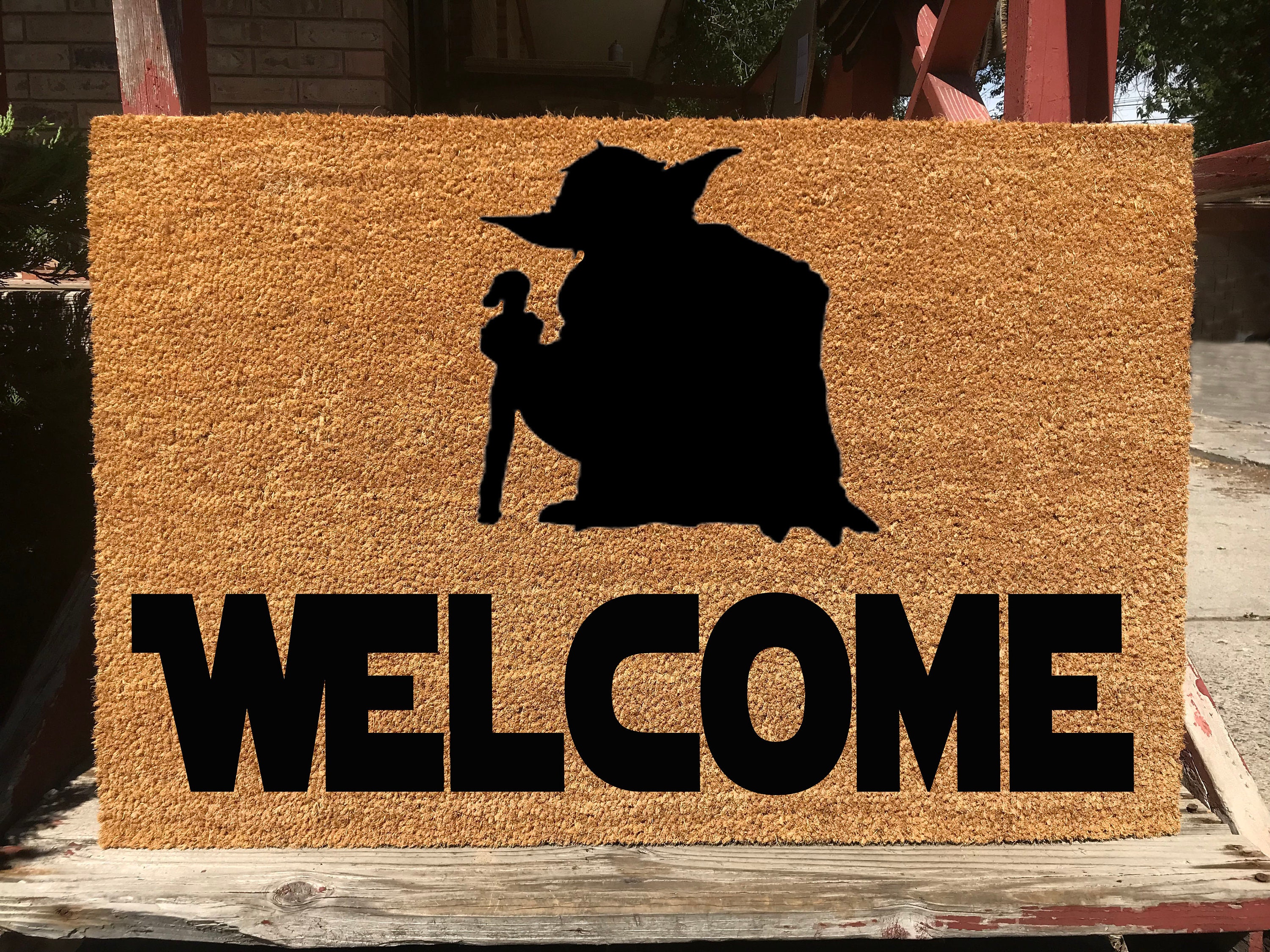 Star Wars Yoda Welcome Door Mat Unique Doormat Funny Doormat Hello Doormat Outdoor Doormat Mat Rug Cute Housewarming Gifts