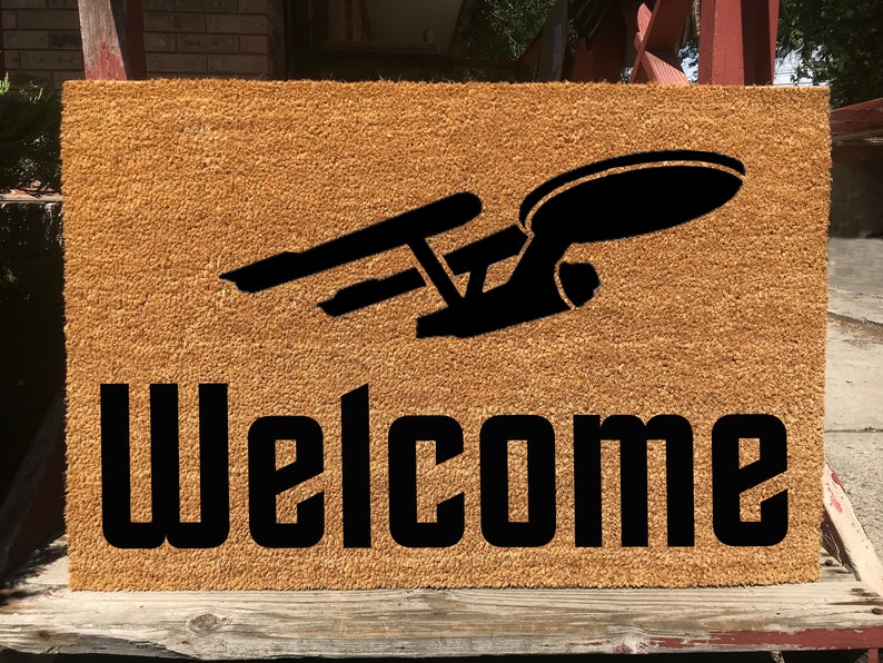 Star Trek Star Ship Uss Enterprise Welcome Door Mat Unique Doormat Funny Doormat Hello Mat Outdoor Doormat Cute Housewarming Gifts