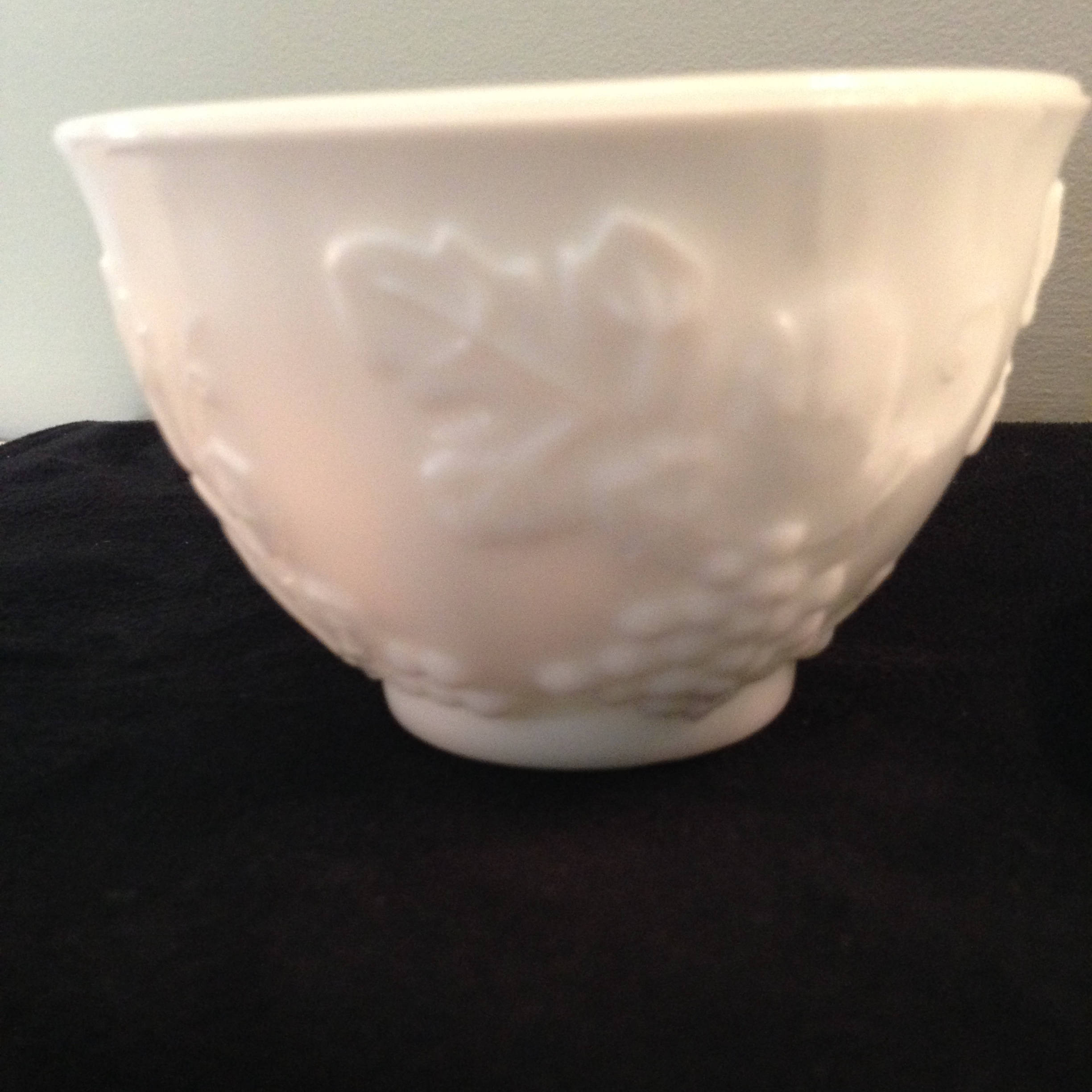 Vintage Milk Glass Tea Cup and Saucer Grape and Vine Pattern Etsy UK