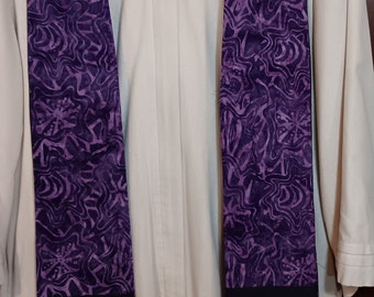 Clergy Stole - Purple Pattern