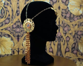 Coiffe Art Nouveau "Sable d'Ete"- couronne - coiffe - diadème - collier - mariage - Mucha