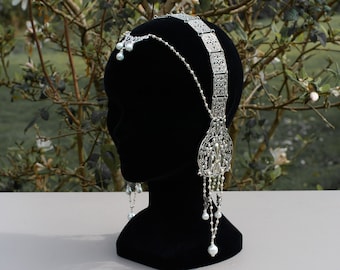 Art Nouveau "MidSummer Snow" Headdress - crown - headdress - headpiece - wedding - Mucha