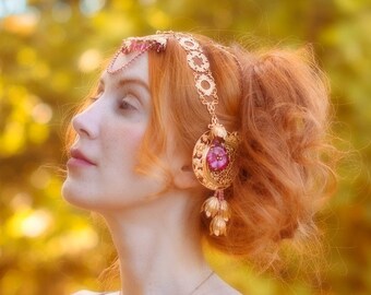 Art Nouveau "Nymphe Émue" Headdress - crown - headdress - headpiece - wedding - Mucha