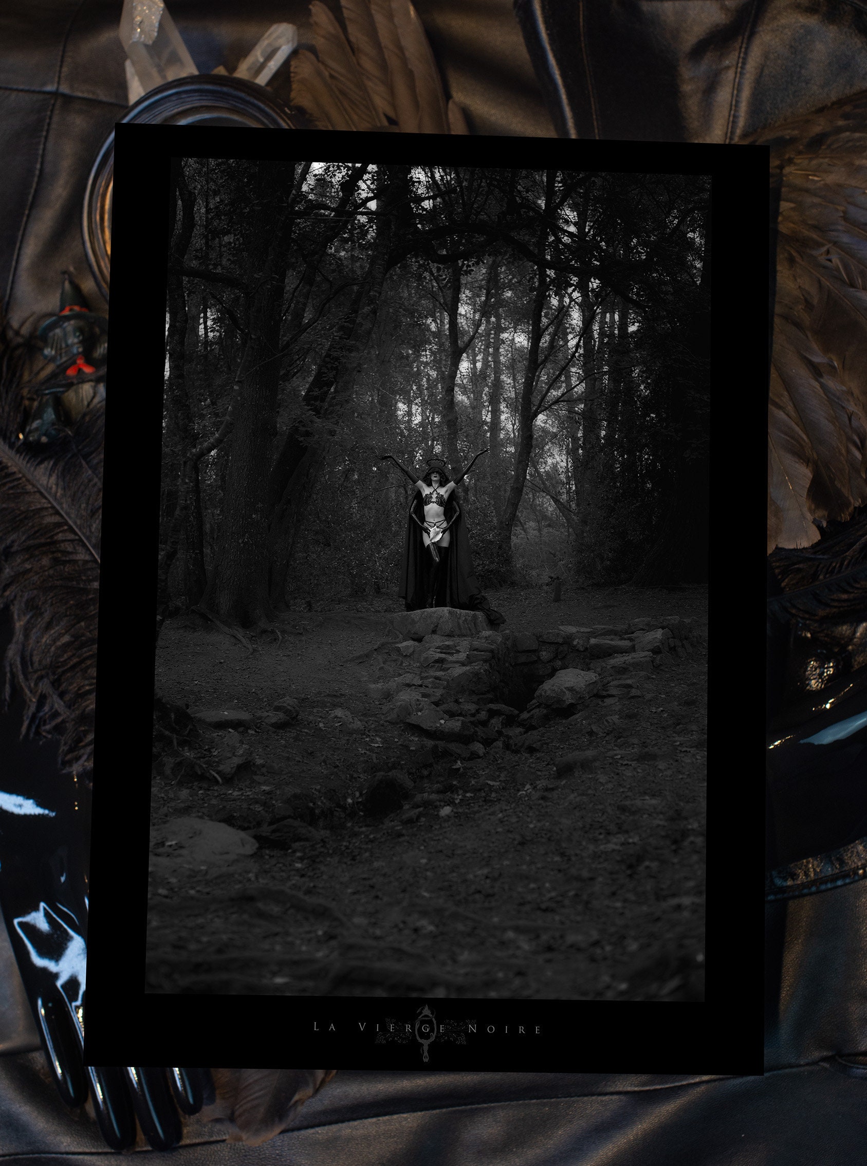 Fine Art Print A3 (29.7/42cm) of "La Vierge Noire", limited series of 30 copies - Photography by Psyche Ophiuchus