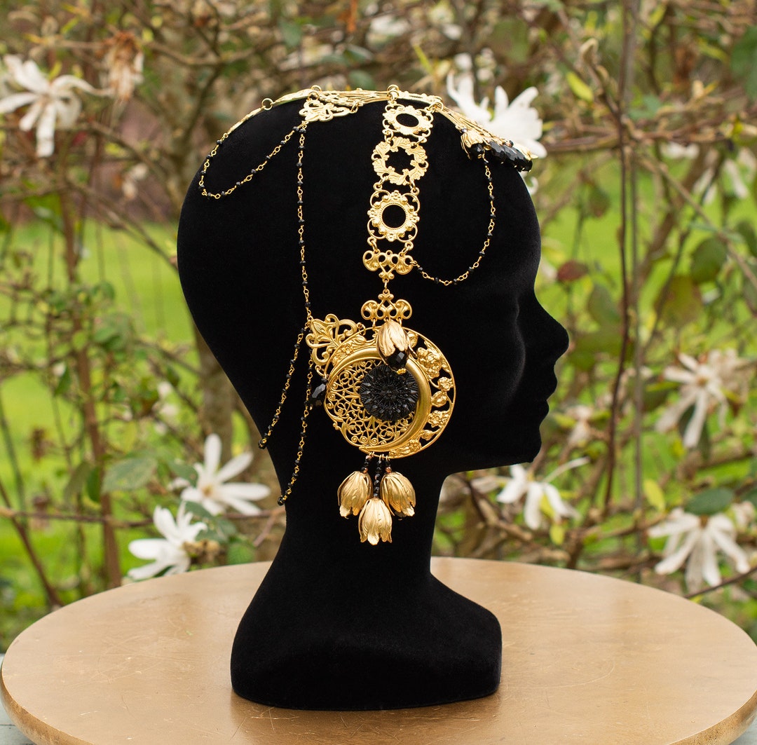 Art Nouveau Headdress marquise Crown Headdress Headpiece Wedding Mucha