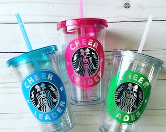Cheer team gifts, Cheerleading Tumbler, Cheer Tumbler, Cheer Coach, Cheerleader Gift, Personalized Tumbler, Tumbler with Lid and Straw
