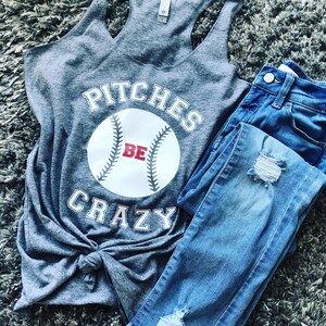 Pitches be crazy - tshirt, baseball mom shirt, baseball shirt, baseball shirts, baseball womens, softball shirt, tball shirt, baseball, soft
