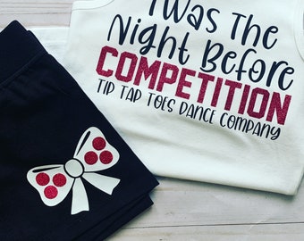 Twas the night before competition, cheerleading gift, pajama set, competition, pajamas, big sister gift, little sister gift, cheer team gift