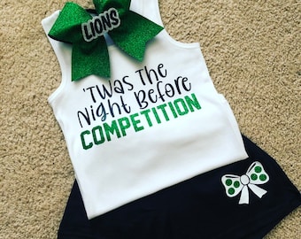 Twas the night before competition, cheerleading gift, pajama set, competition, pajamas, big sister gift, little sister gift, cheer