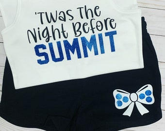 Twas the night before summit,Twas the night before competition, cheerleading gift, pajama set, big sister gift, little sister gift, cheer
