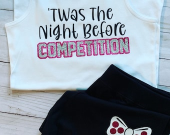 Twas the night before competition, cheerleading gift, pajama set, competition, pajamas, big sister gift, little sister gift, cheer