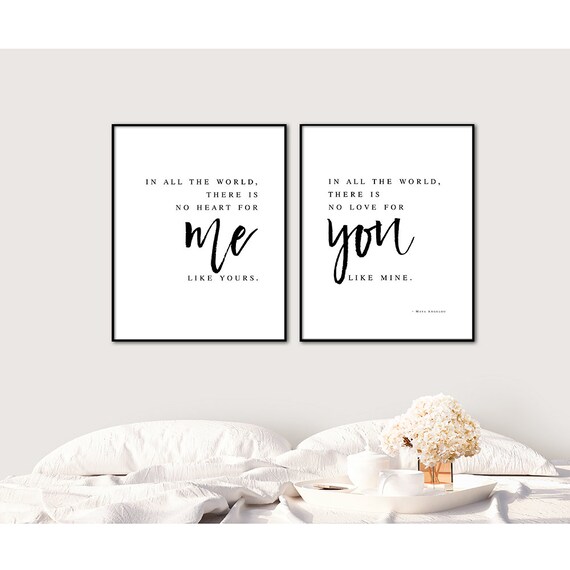 Bedroom Romantic How Long Will I Love You Print Song Decor