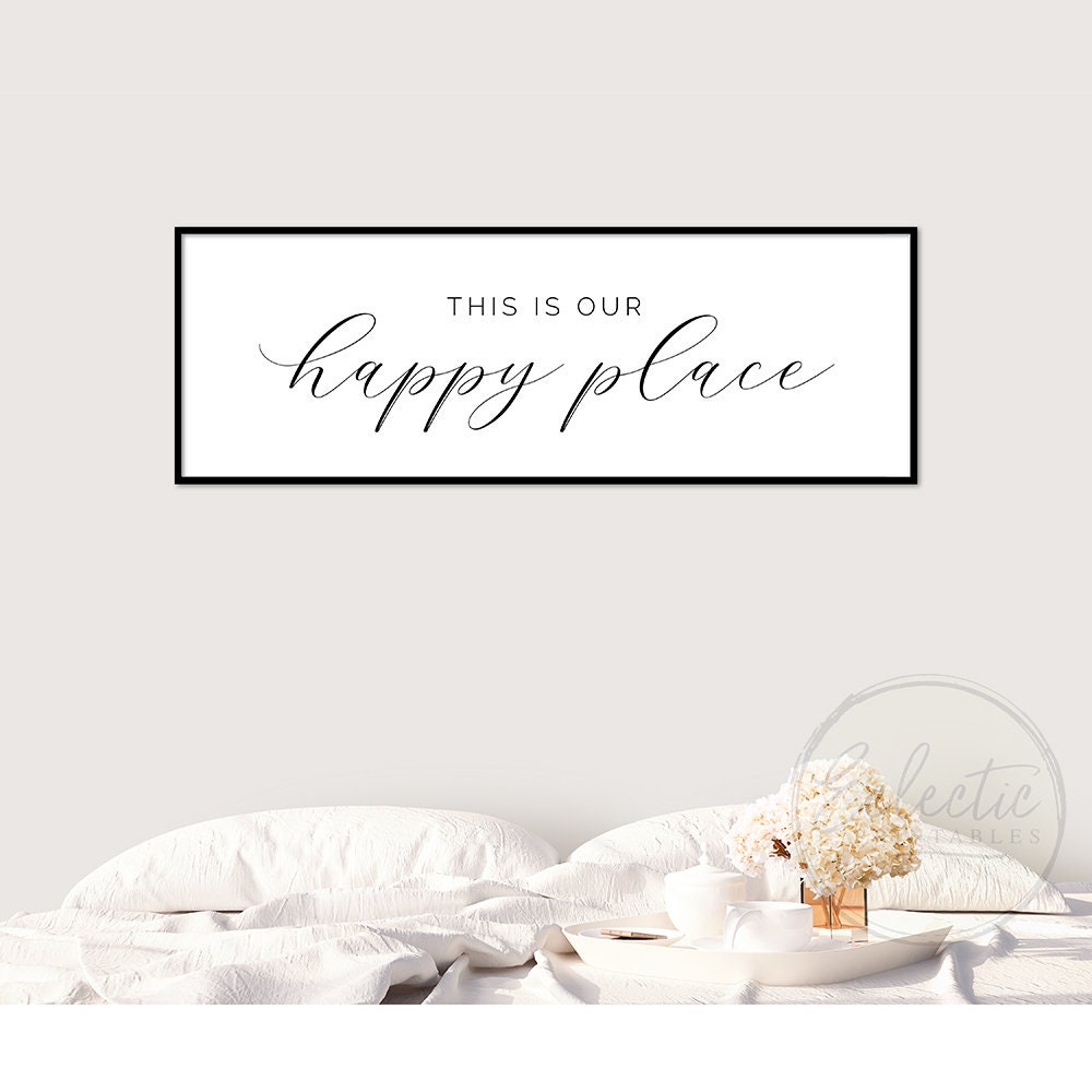 bedroom wall art printable this is our happy place love etsy hong kong
