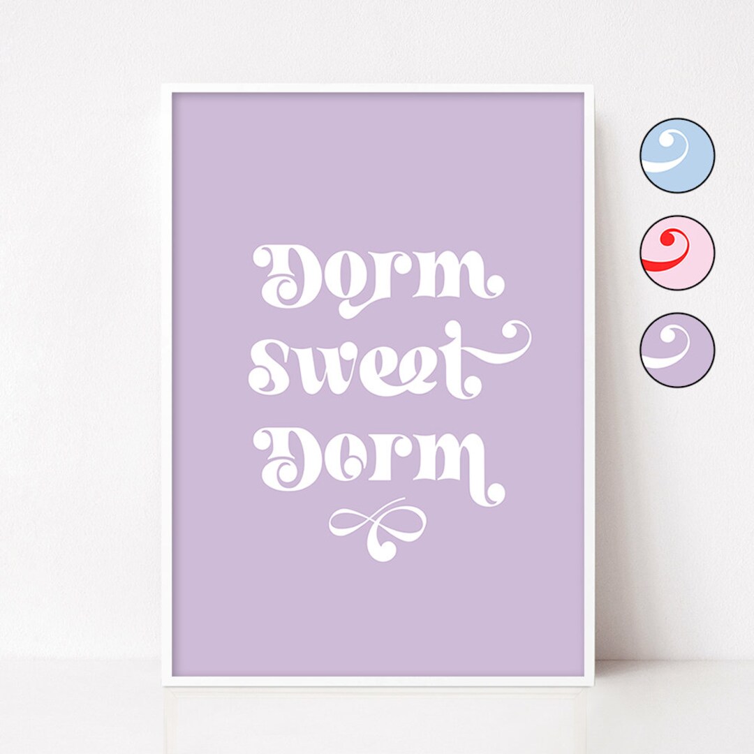 Dorm Sweet Dorm Printable Girl's Dorm Wall Art Dorm Wall - Etsy