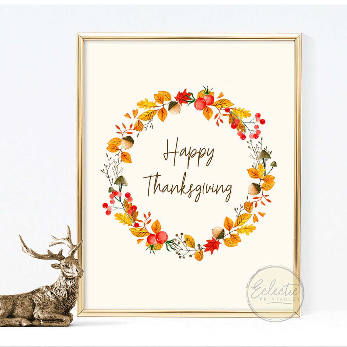 Printable Thanksgiving Print Happy Thanksgiving Print Sign - Etsy