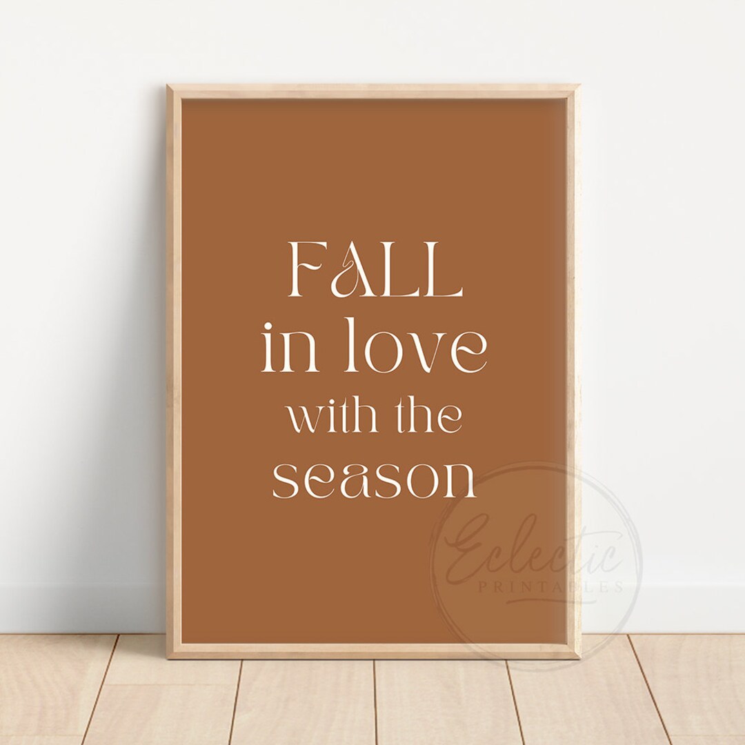 Fall Autumn Quote Print Printable Fall Wall Art Autumn - Etsy