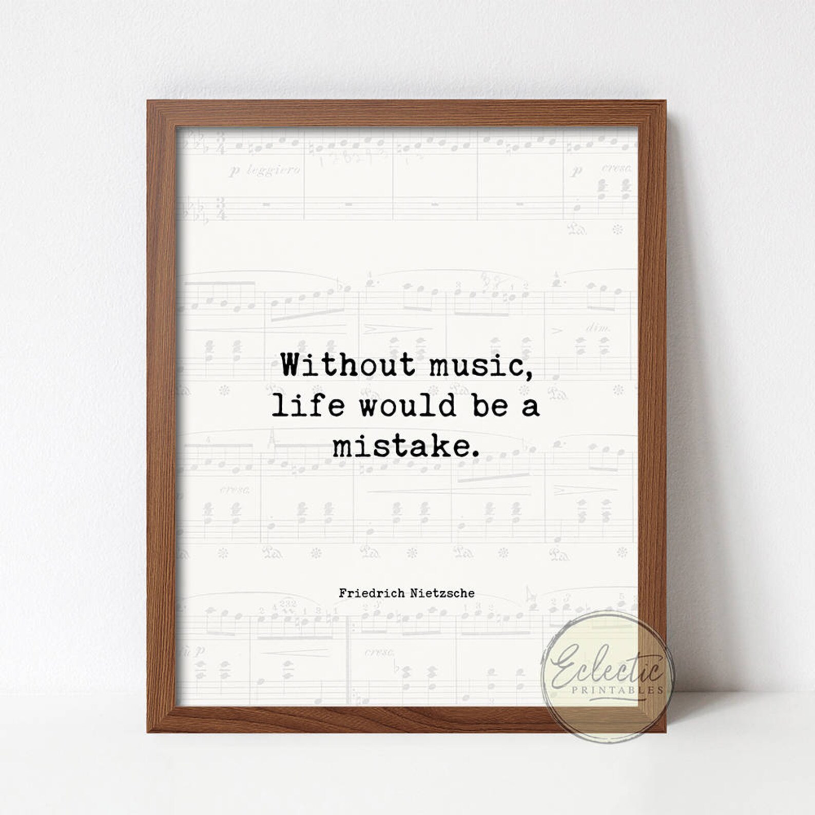Music Quote Printable Music Quote Wall Art Without Music - Etsy