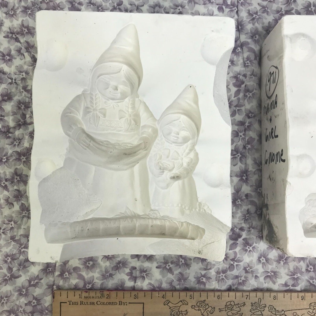 Mother Daughter Gnomes Ceramic Mold Alberta 186 Damage CUTE Etsy