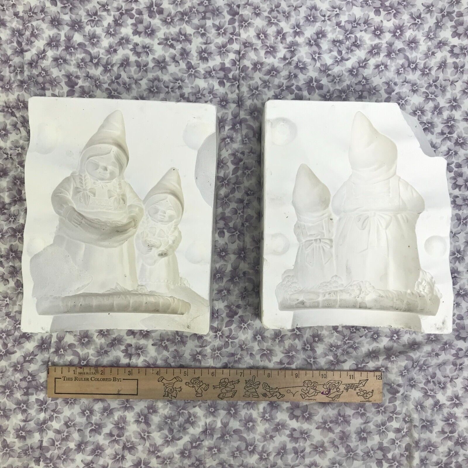 Mother Daughter Gnomes Ceramic Mold Alberta 186 Damage CUTE Etsy