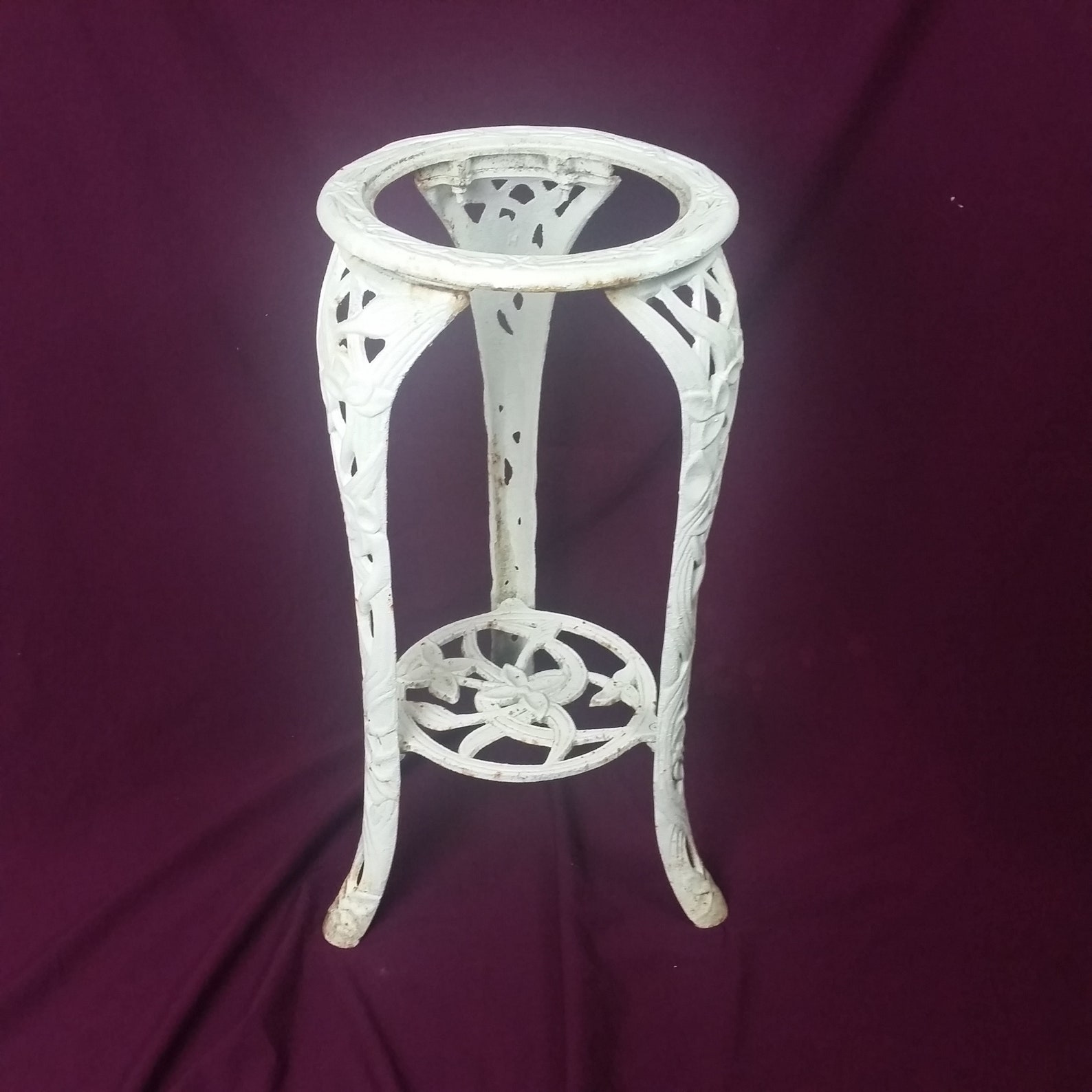 Antique Cast Iron Plant Stand Gazing Ball Vintage Art Nouveau Etsy